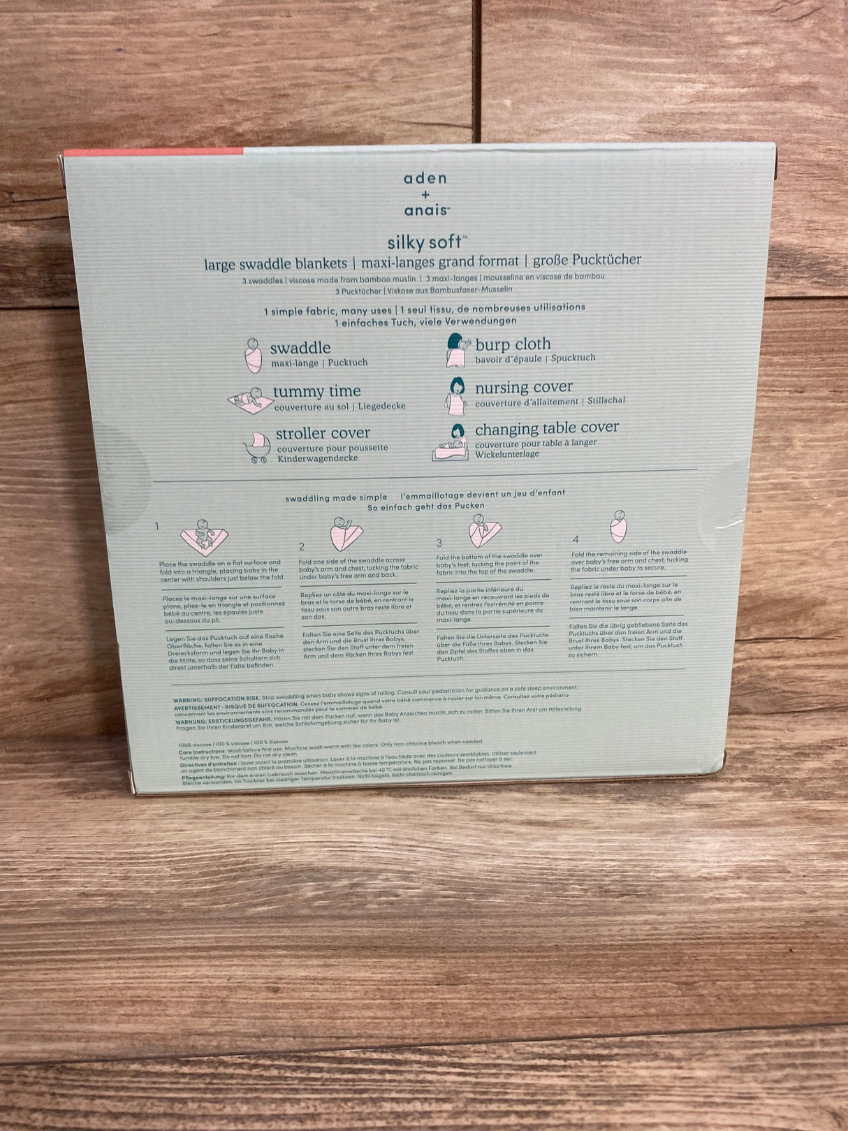 NEW aden + anais 3pk Silky Soft Large Swaddle Blankets