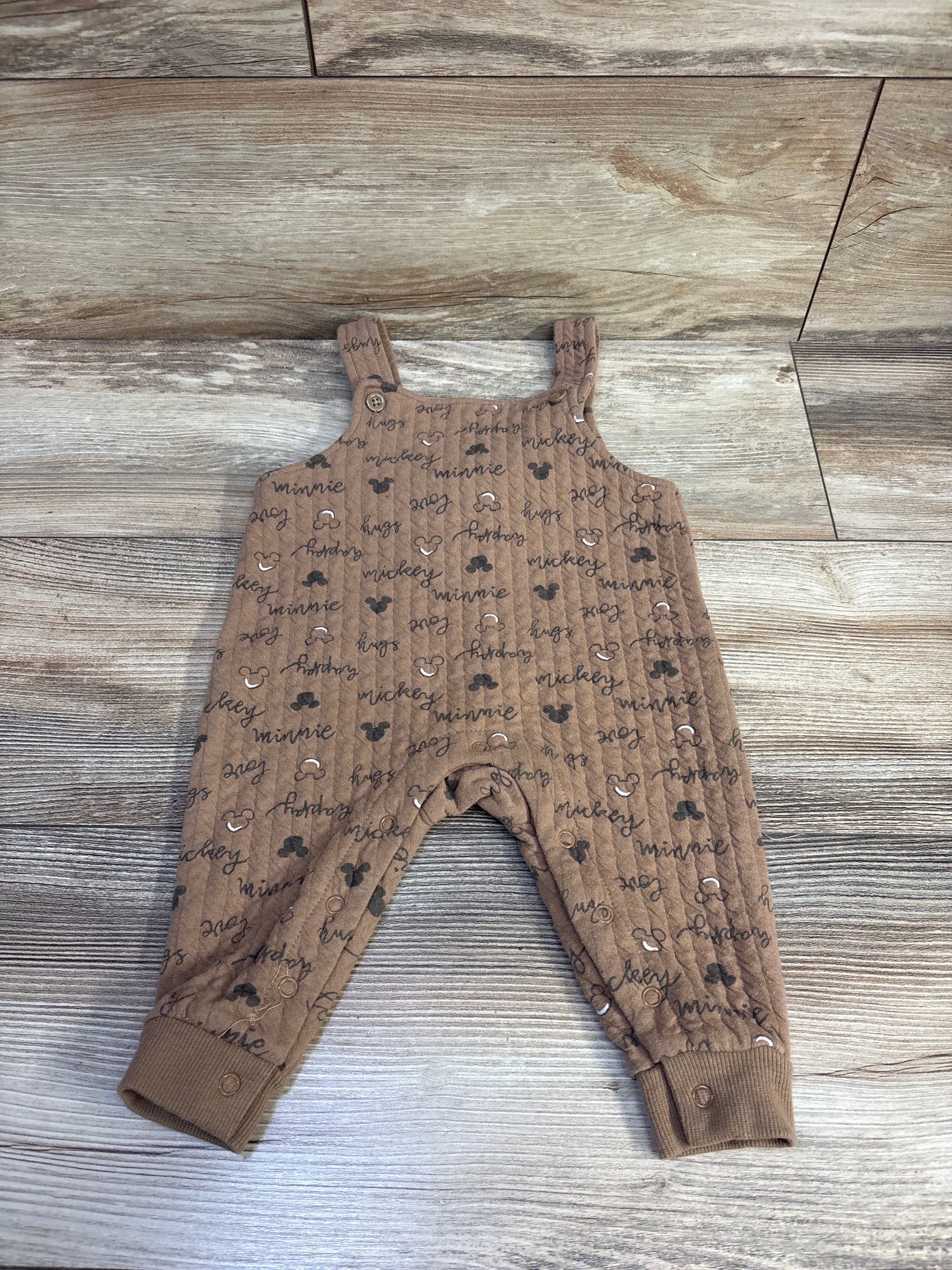 Disney Baby Mickey Mouse Overalls Brown sz 3/6m