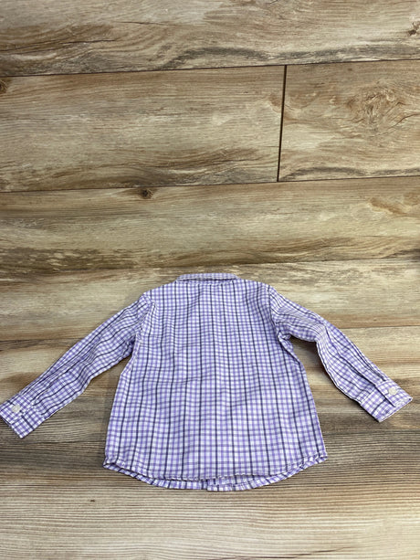 Van Heusen Plaid Button-Up Shirt Purple sz 18m - Me n Mommy To Be