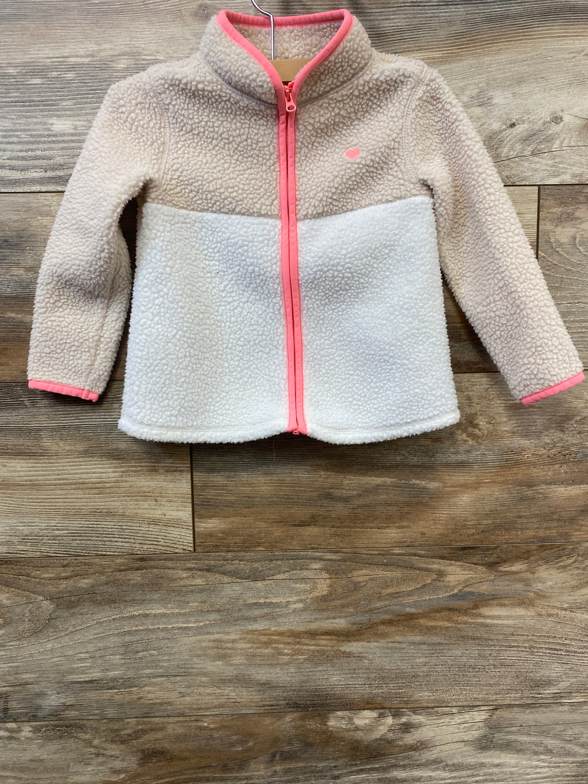 Oshkosh Full-Zip Sherpa Jacket Ivory sz 2T