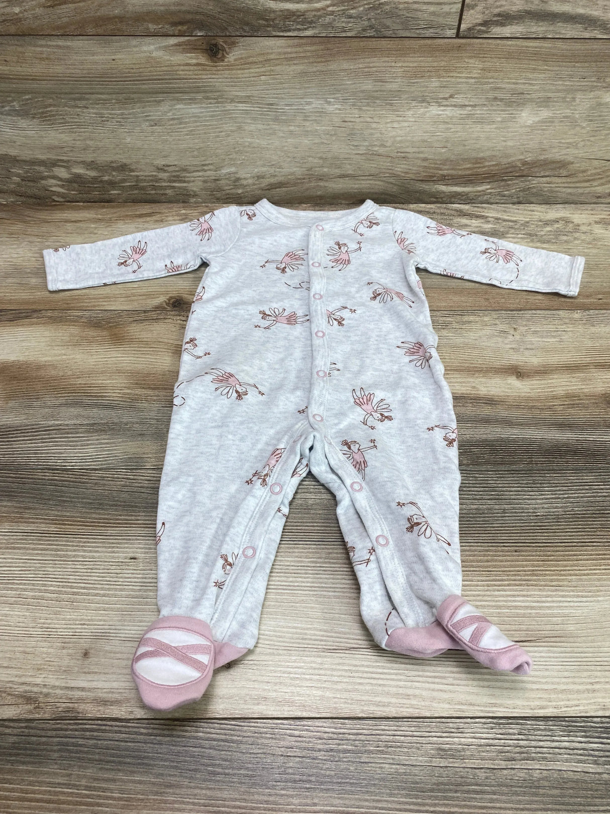 Carter's Fairy Print Sleeper Grey sz 6m