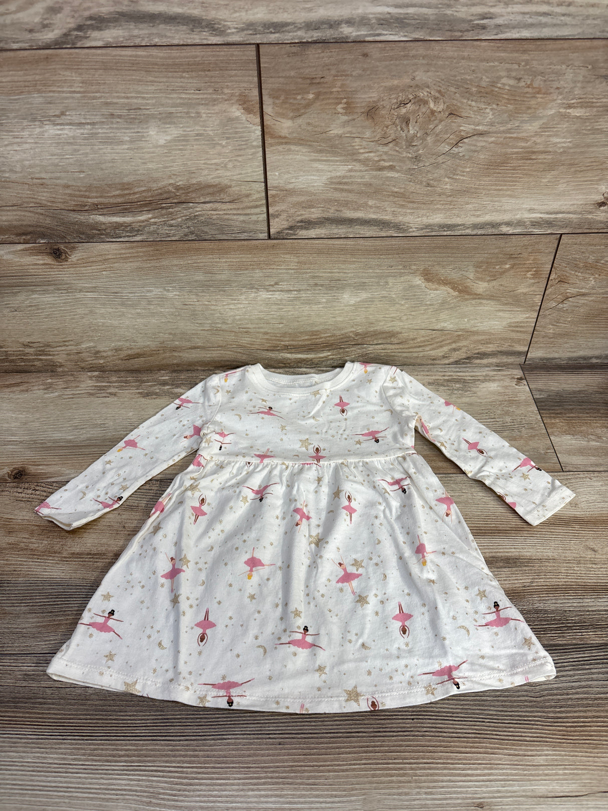 Old Navy Long Sleeve Dress Ivory sz 12-18m