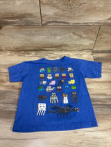 Mojang Minecraft Shirt Blue sz 4/5T