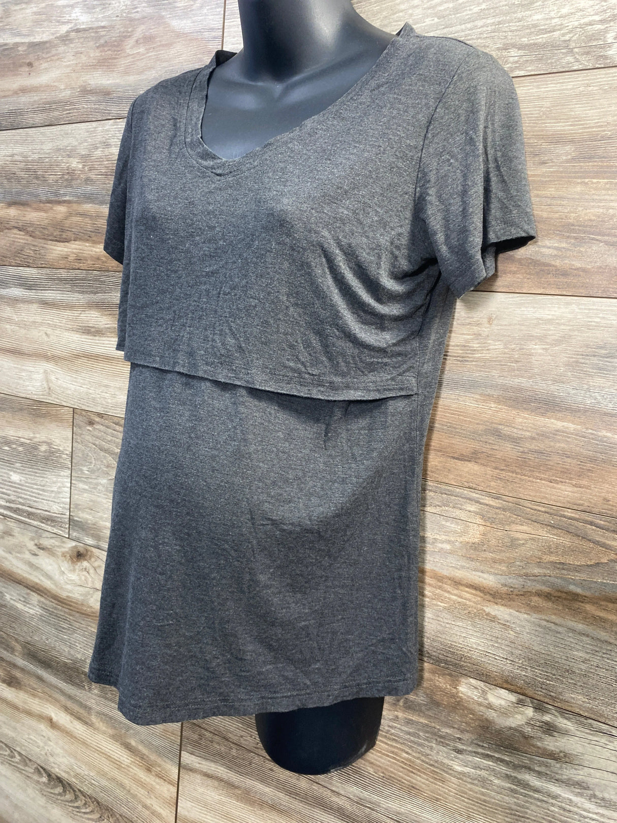 Bearsland Short Sleeve Nursing Shirt Grey sz Medium