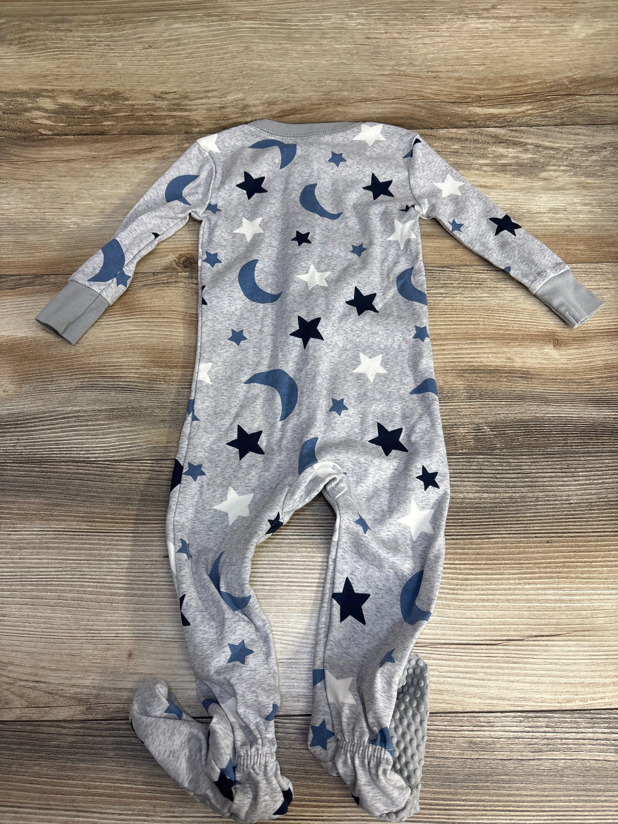 Old Navy Moon & Stars Sleeper Grey sz 12-18m - Me n Mommy To Be