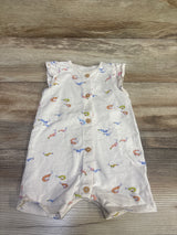 Bout'Chou Shrimp Print Shortie Romper Beige sz 6m