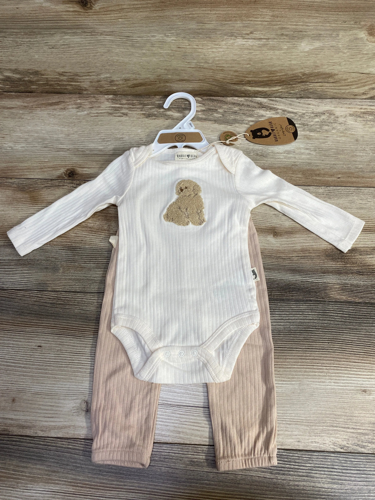 NEW Rabbit Bear Dog Print Coverall White sz 0-3m