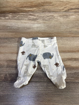 Wonder Nation Footed Pants White sz Preemie