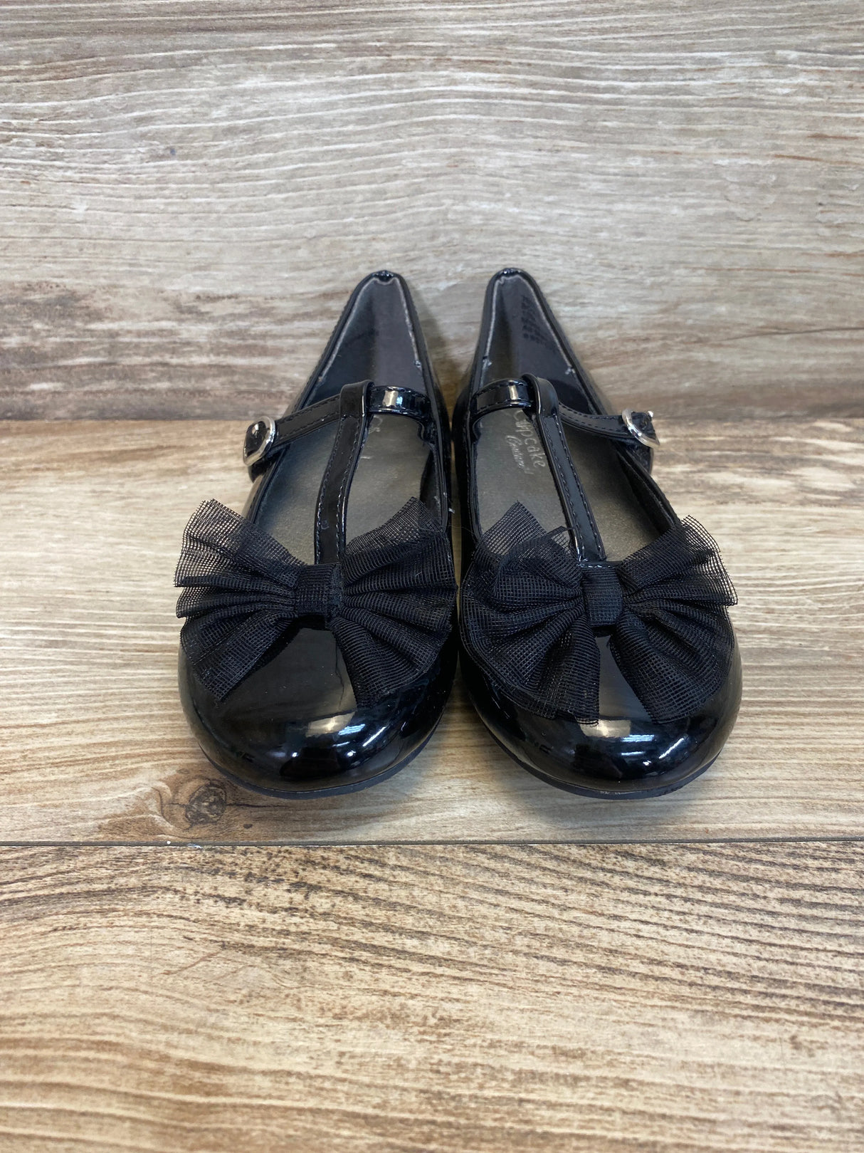 Cupcake Couture Patent Leather Mary Jane Shoes With Bows Black Sz 10c