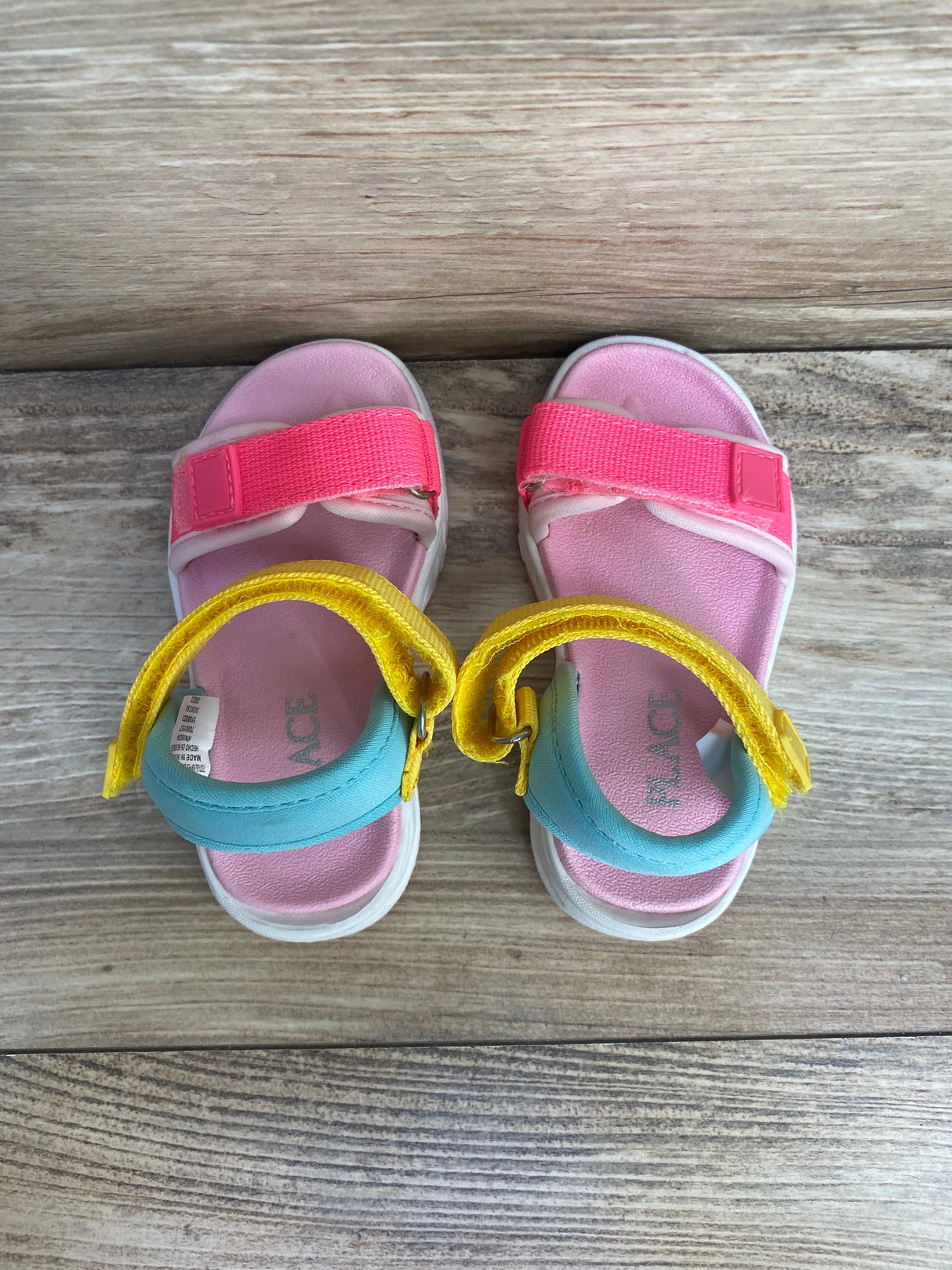 Children's Place Colorblock Sandals Pink sz 6c