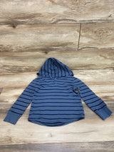 Old Navy Striped Hooded Henley Shirt Blue sz 5T