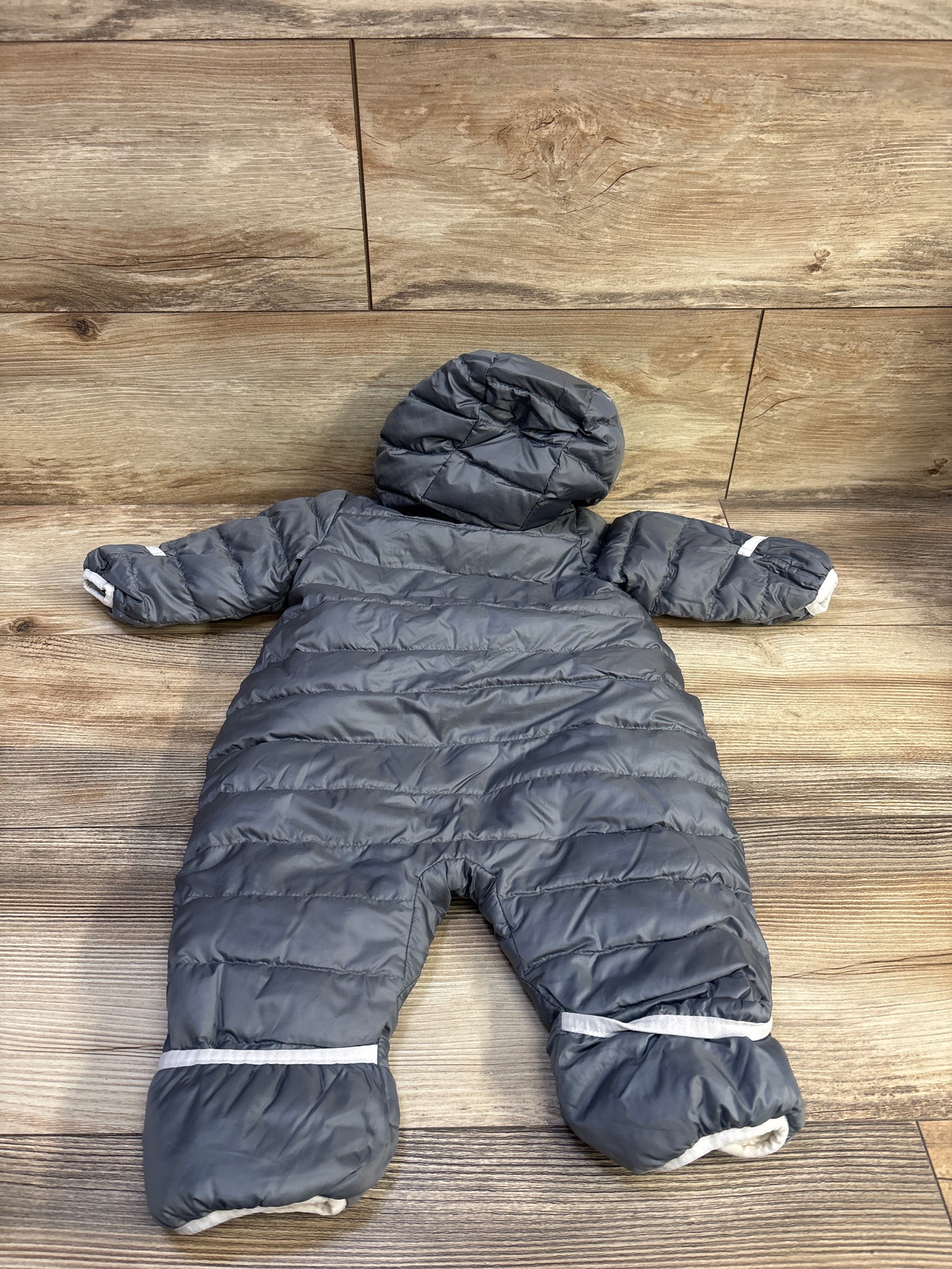 Eddie Bauer Fur Lined Hooded Snowsuit Grey sz 0-3m