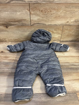 Eddie Bauer Fur Lined Hooded Snowsuit Grey sz 0-3m