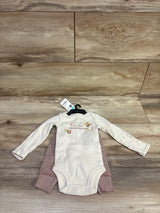 NEW Child Of Mine 2pc My First Thanksgiving Bodysuit & Pants Set Ivory sz Newborn
