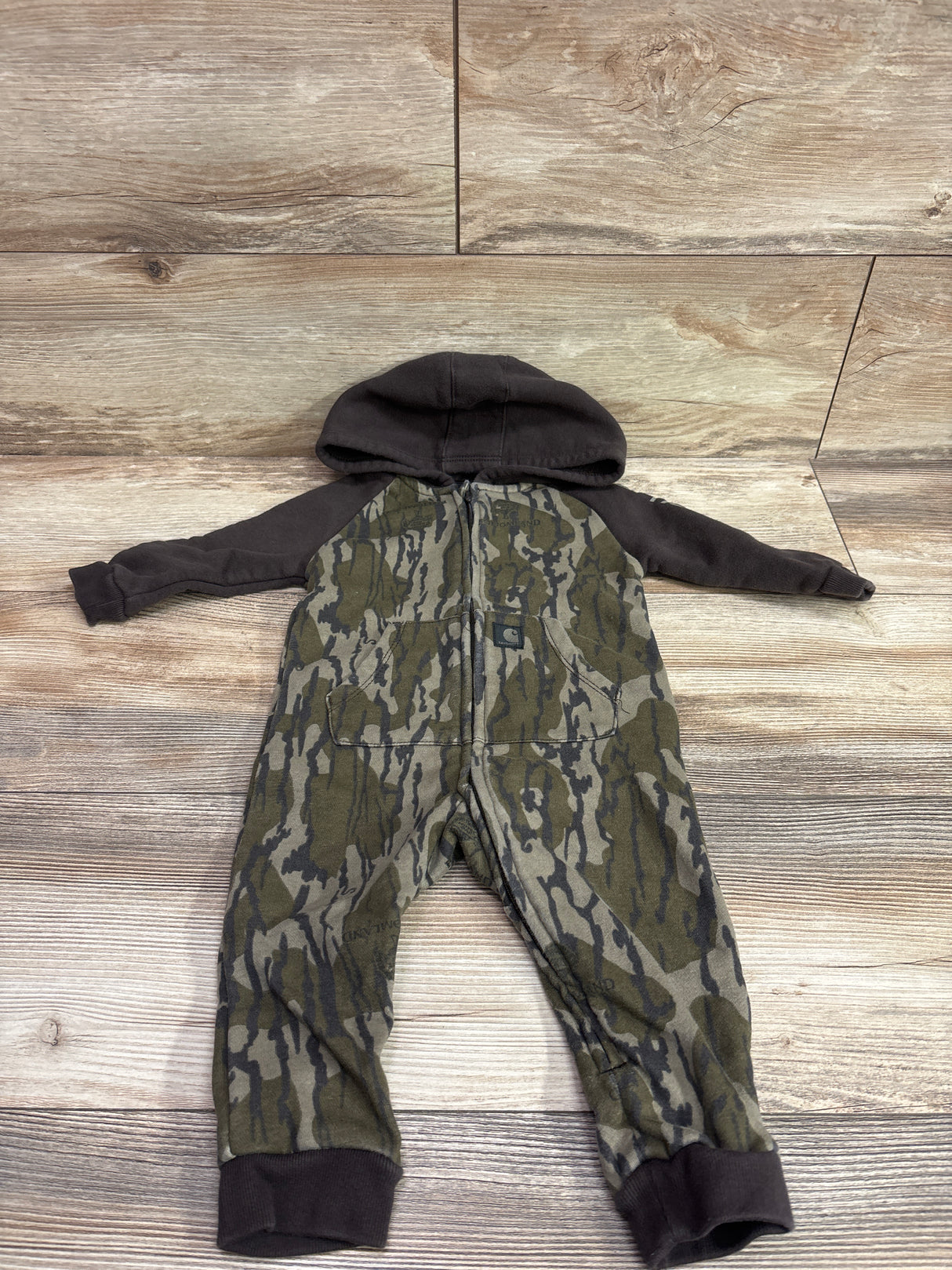 Carhartt Camo Hooded Coverall Green sz 9m