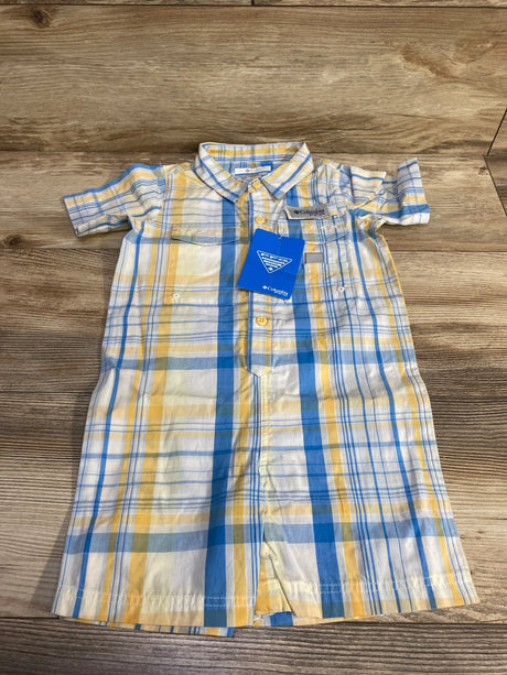 NEW Columbia Plaid Romper Yellow sz 18-24m - Me n Mommy To Be