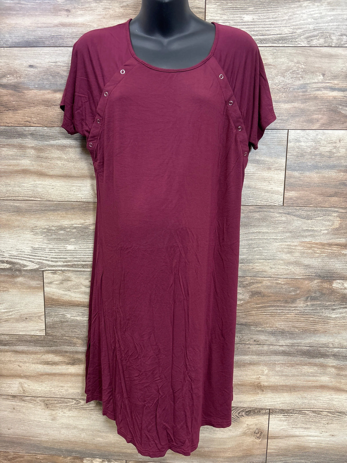 Ekouaer Labor Gown Burgundy sz Medium