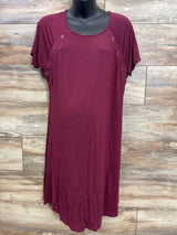 Ekouaer Labor Gown Burgundy sz Medium