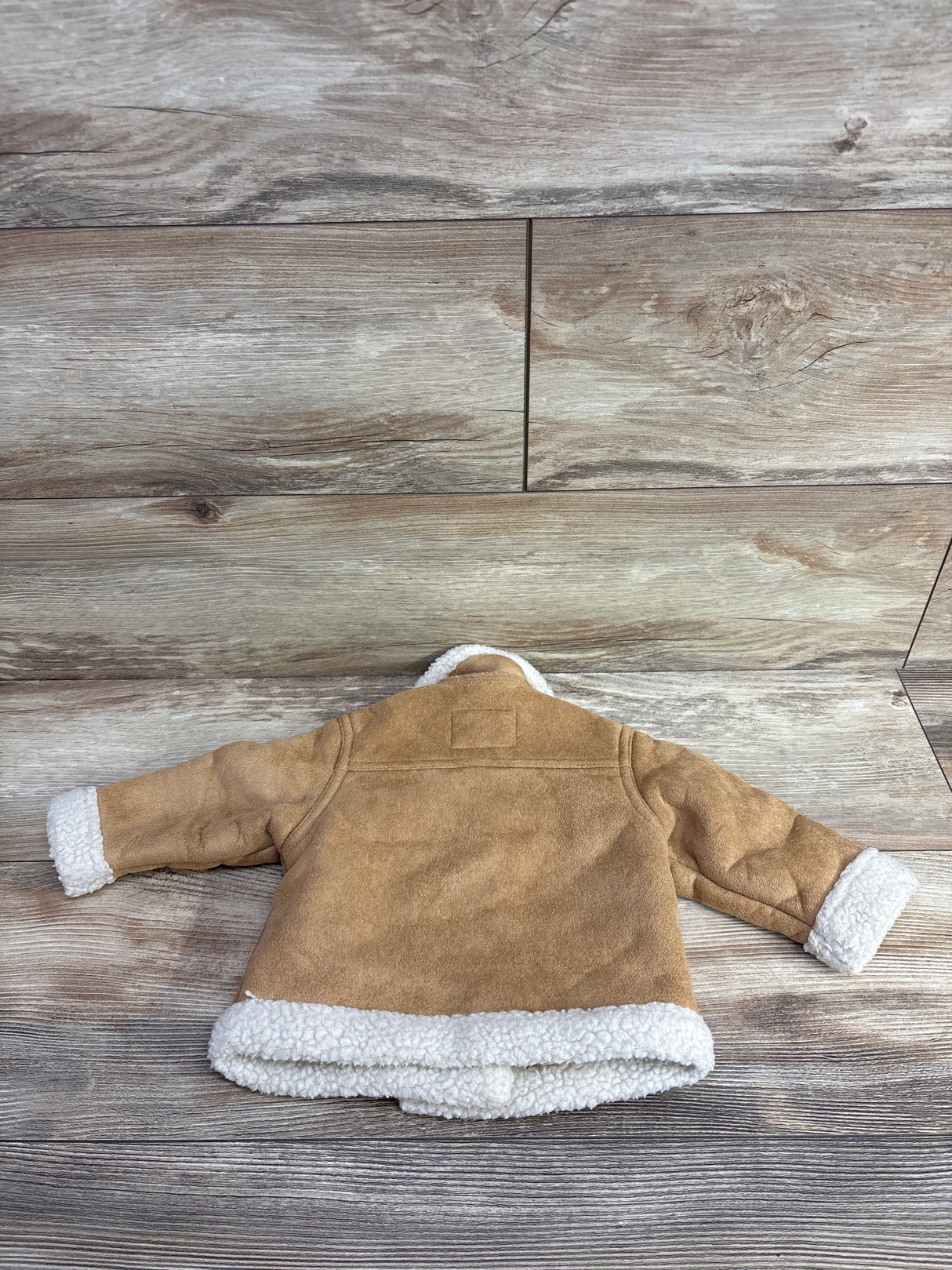 Old Navy Suede Sherpa Lined Jacket Tan sz 6-12m