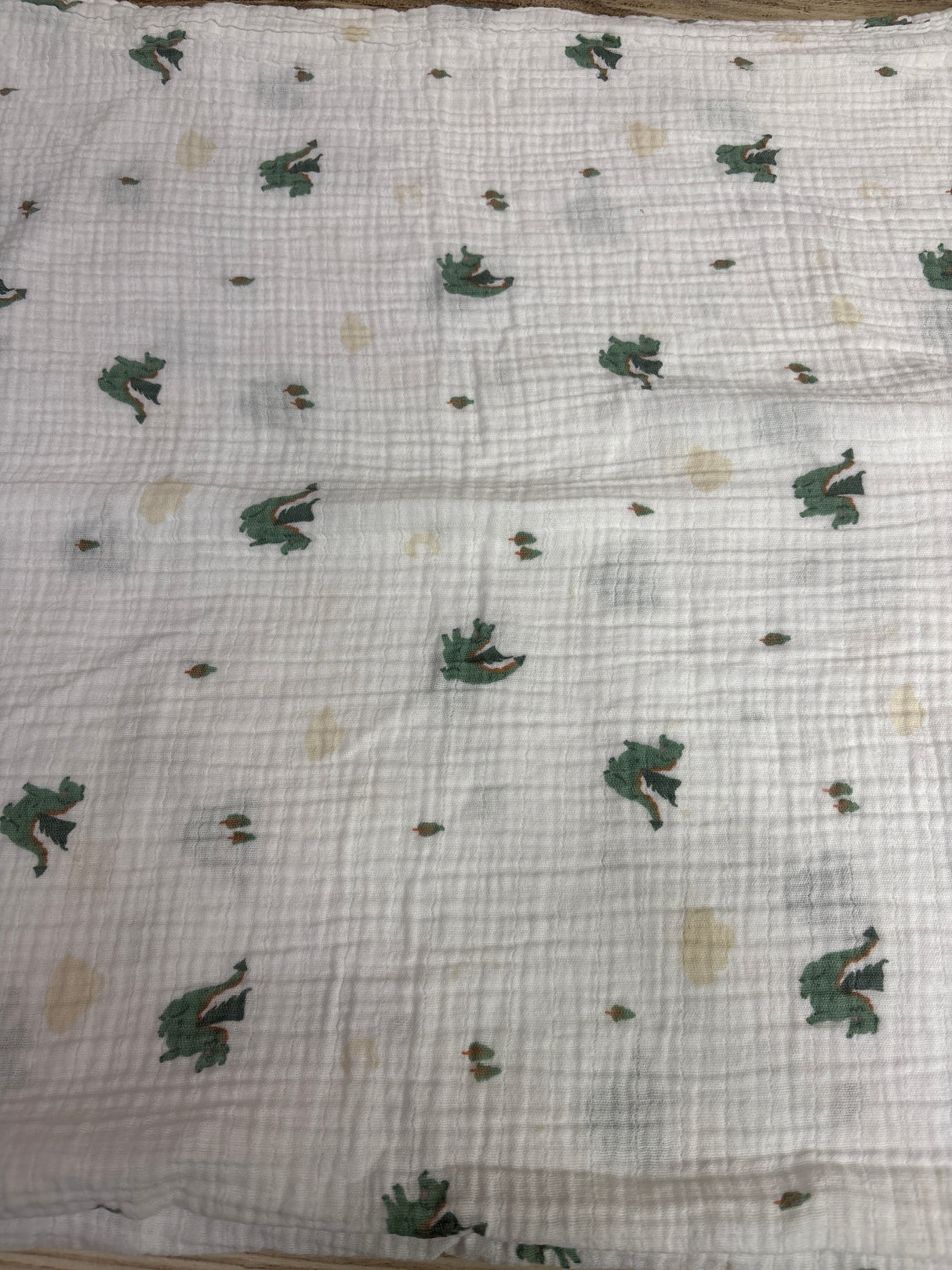 Cloud Island Muslin Swaddle Baby Blanket White 47x47''