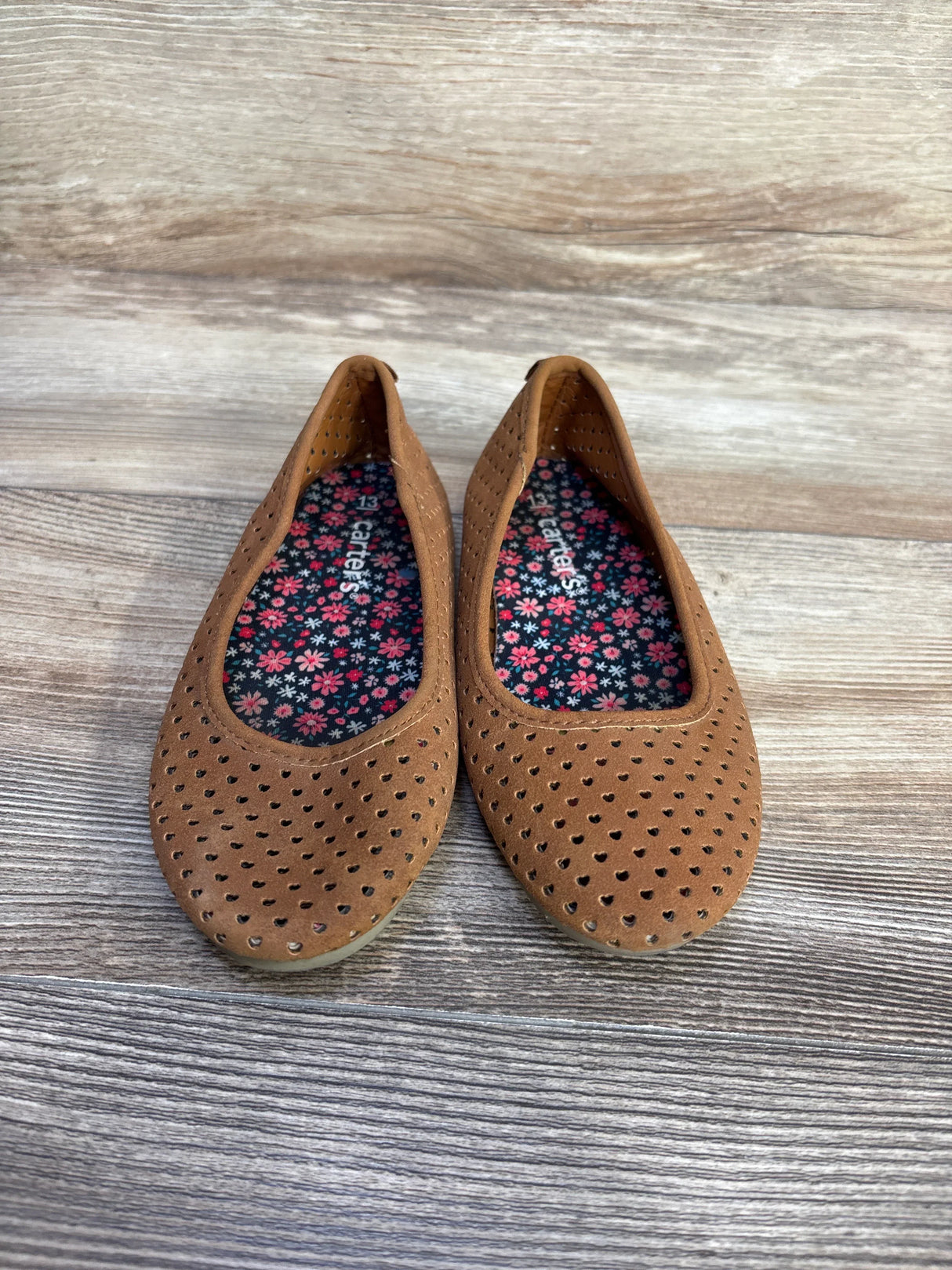 Carter's Easton Heart Flats Brown sz 13c