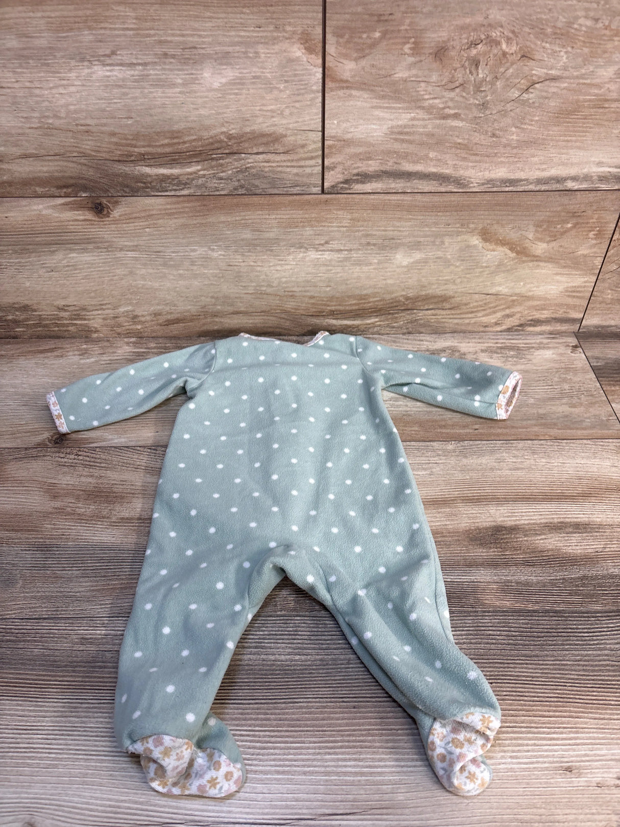 Carter's Butterfly Polka Dot Blanket Sleeper Sage sz 3m