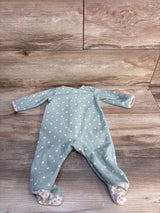 Carter's Butterfly Polka Dot Blanket Sleeper Sage sz 3m