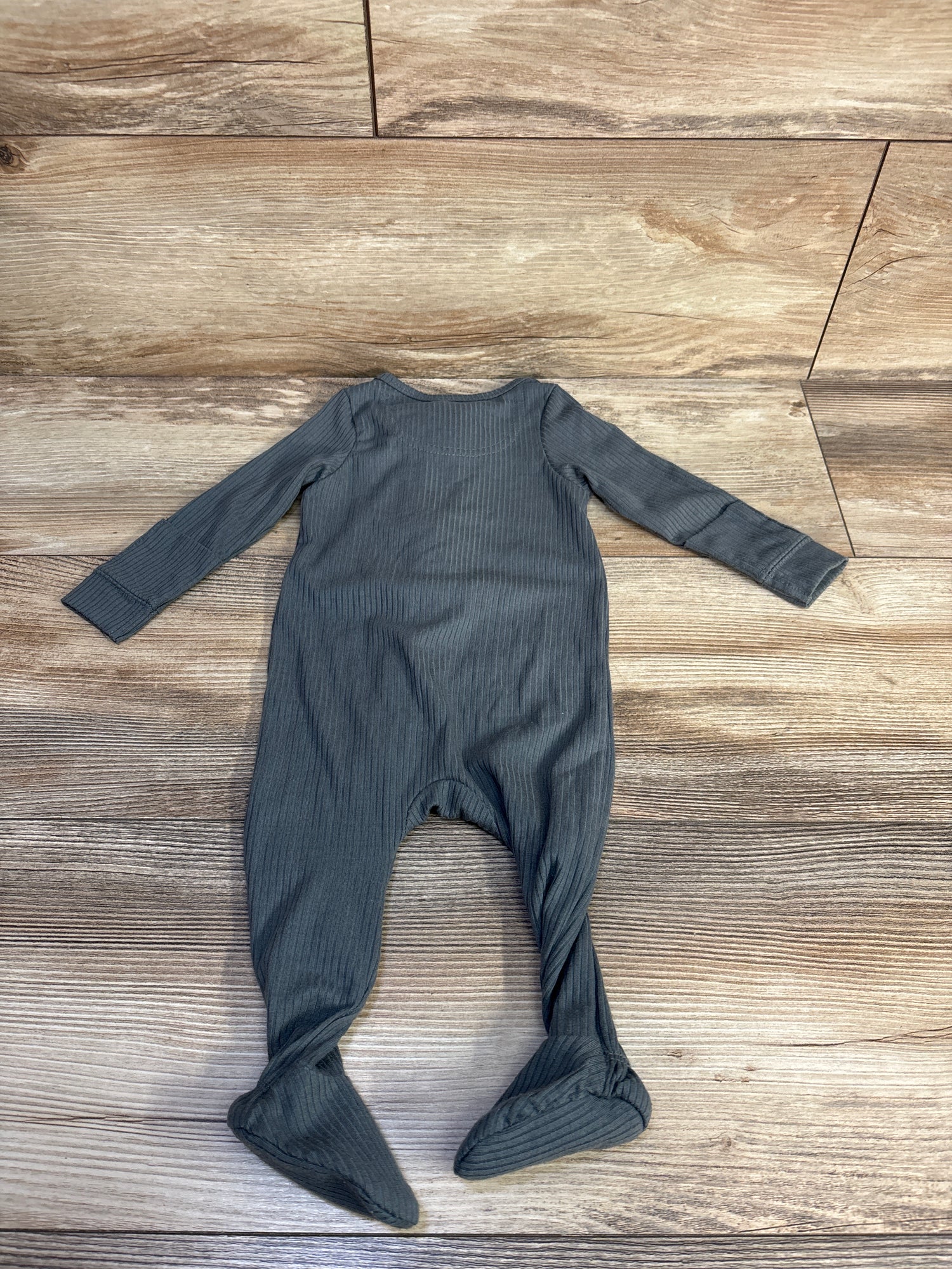 Copper Pearl Ribbed Footie Sleeper Grey sz 0-3m