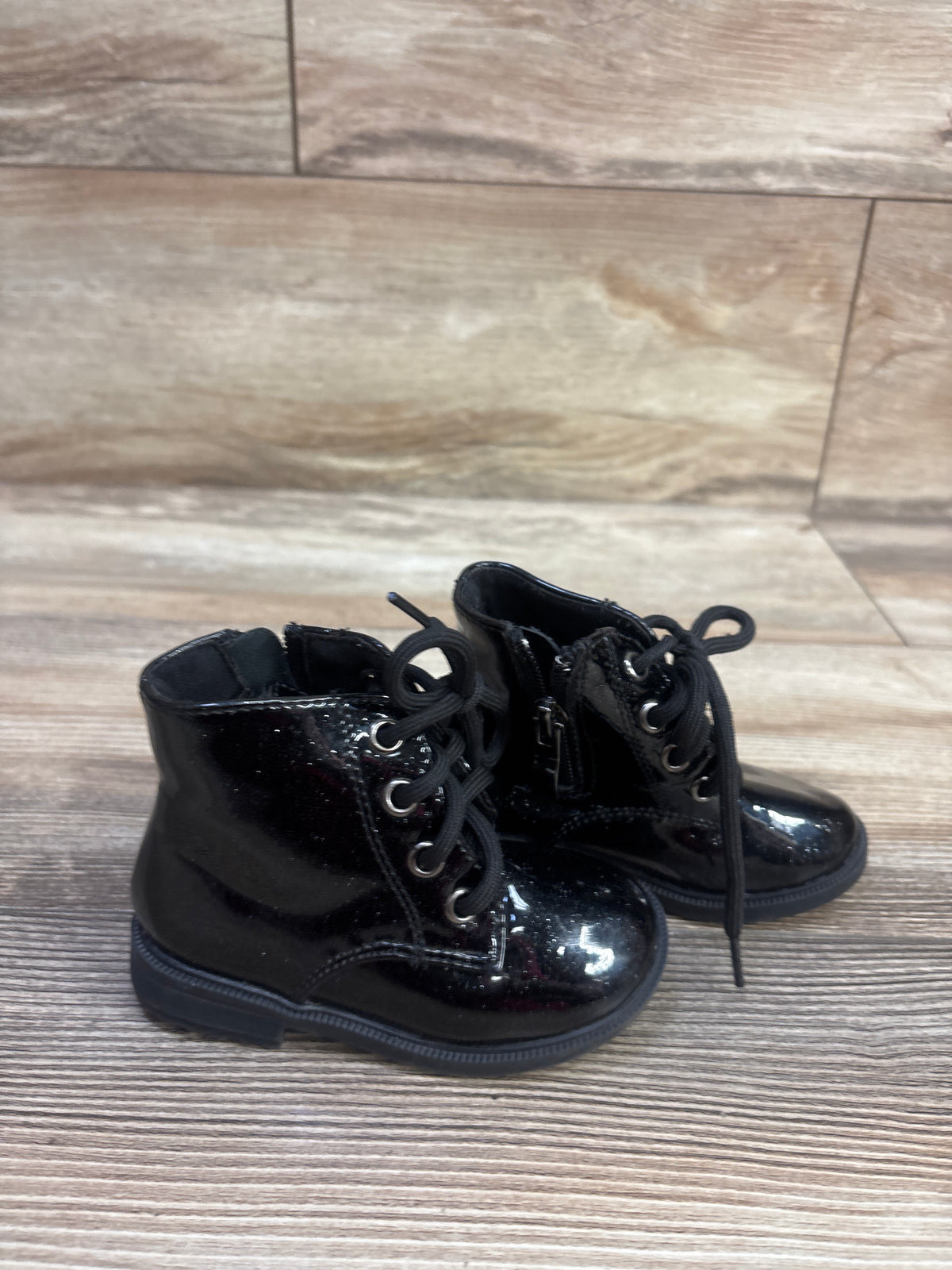 Patent Leather Sparkly Ankle Boots Black sz 5c