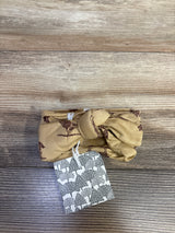 NEW Kate Quinn Stretchy Bow Headband in Cinnamon Billy The Goat sz 0-6m
