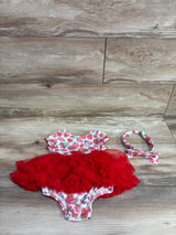 Disney Baby Minnie Mouse 2pc Tutu Bodysuit & Headband Set White sz 6/9m