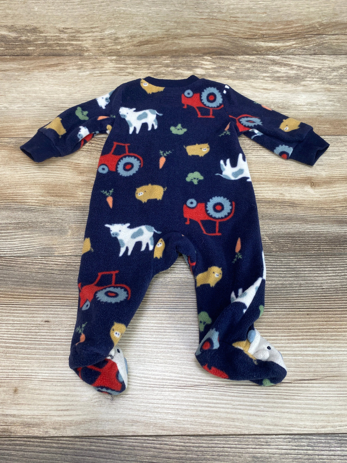 Just One You Farm Animals Blanket Sleeper Navy sz Newborn