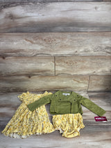 NEW Nannette 3pc Jacket, Dress, & Bloomers Set Green sz 18m