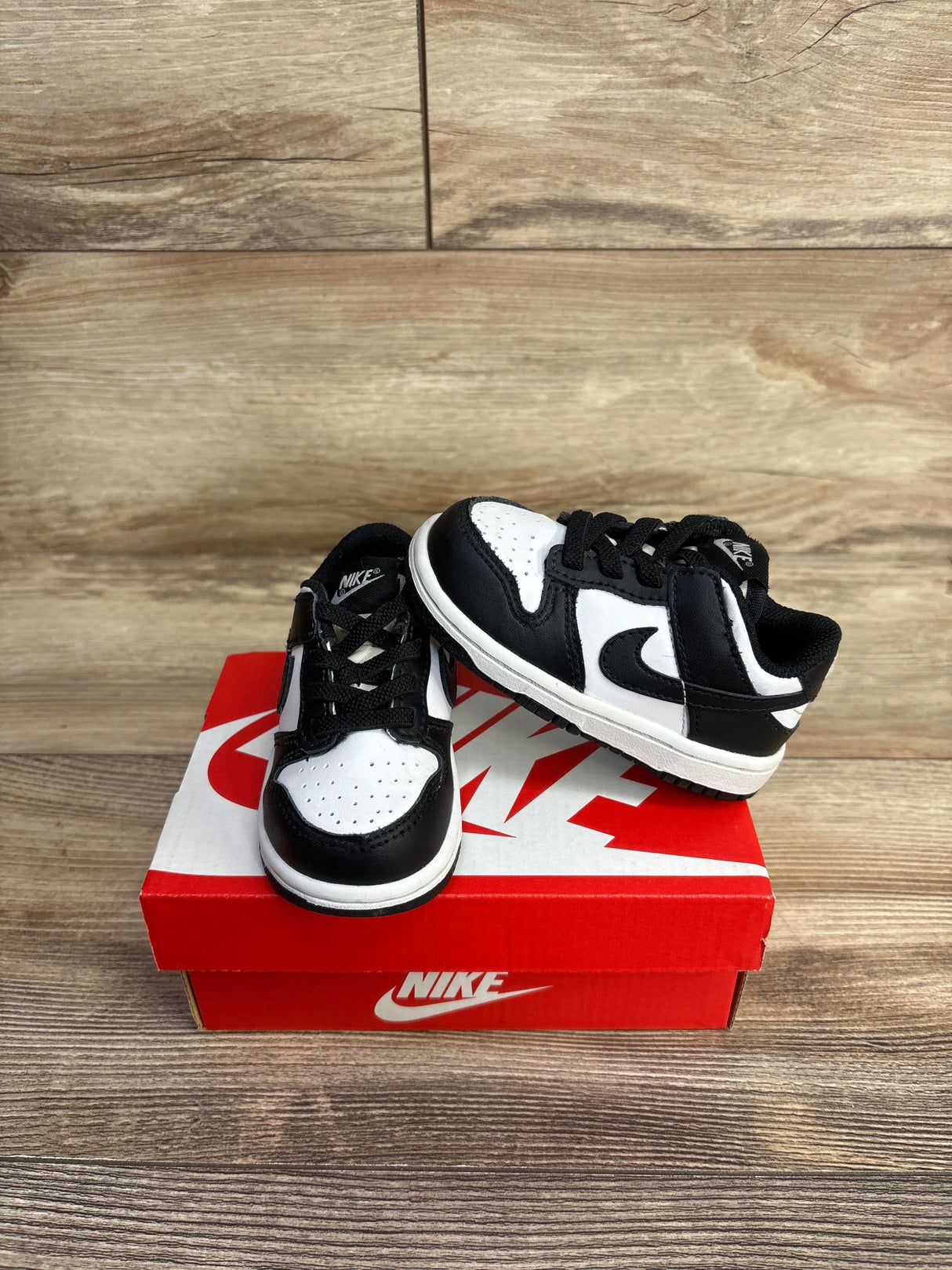 Nike Dunk Low TD 'Black White' Sneakers sz 5c