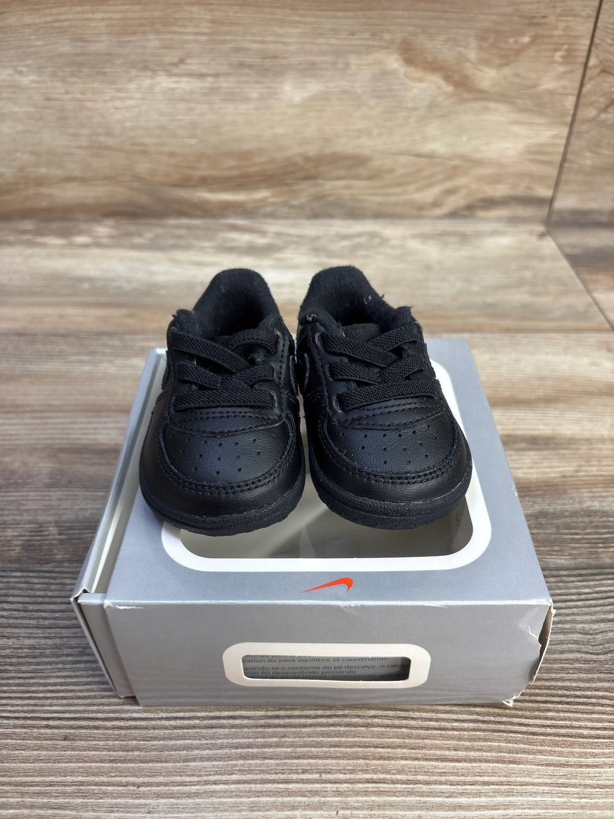 Nike Air Force 1 Crib Shoes Black sz 1c