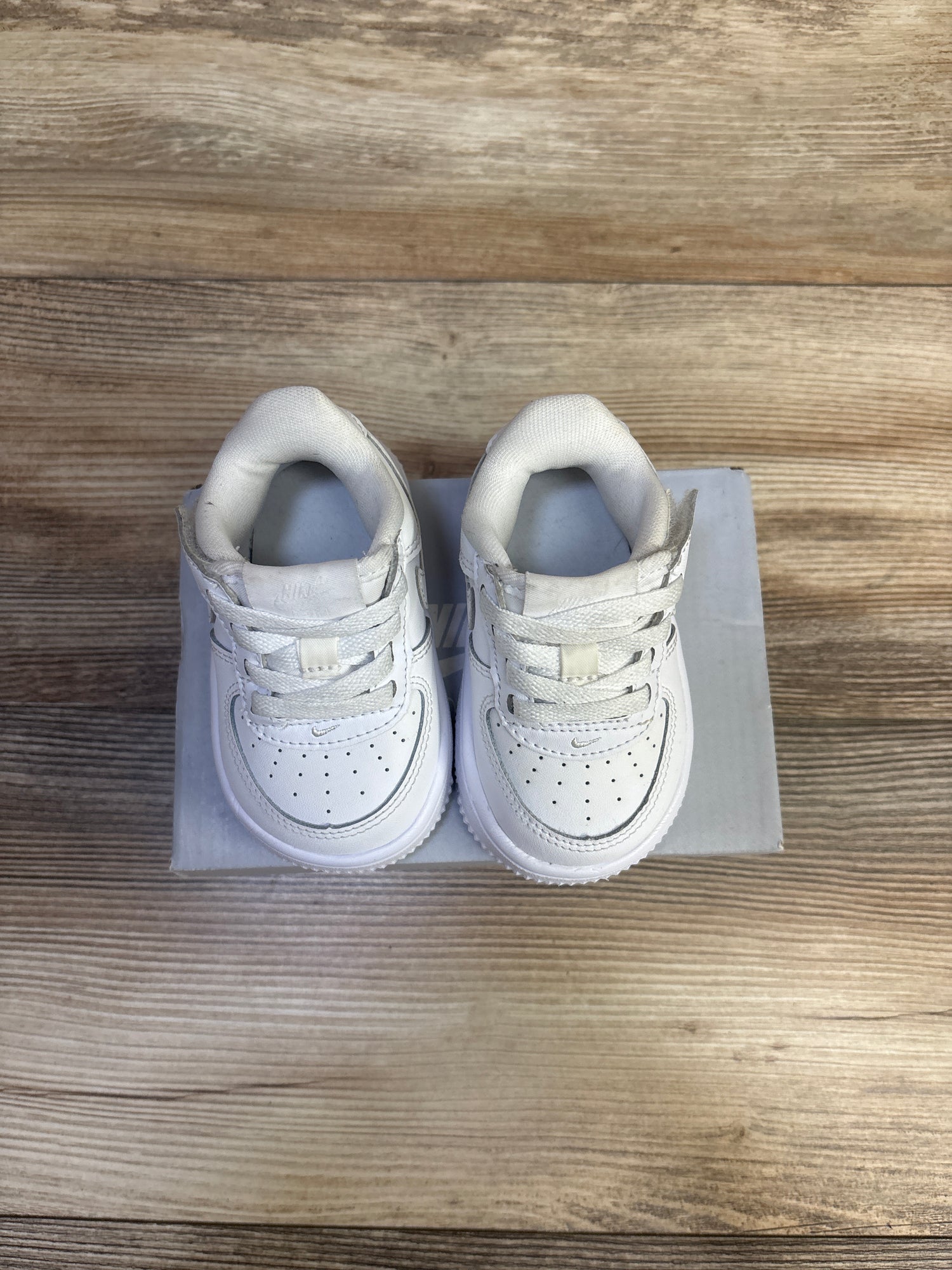 Nike Force 1 Low EasyOn TD 'Triple White' Sneakers White sz 4c