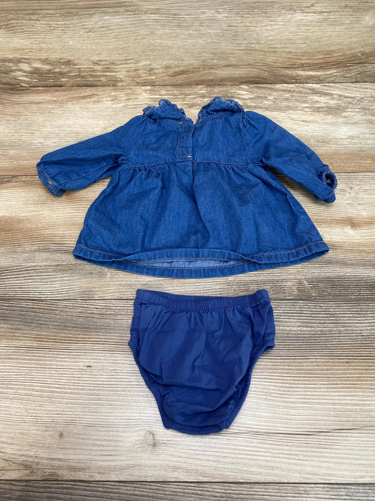 Cat & Jack 2pc Chambray Dress & Bloomers Blue sz Newborn