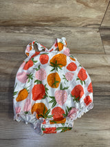 NEW Mila & Rose Strawberry Crossback Romper White sz 12-18m