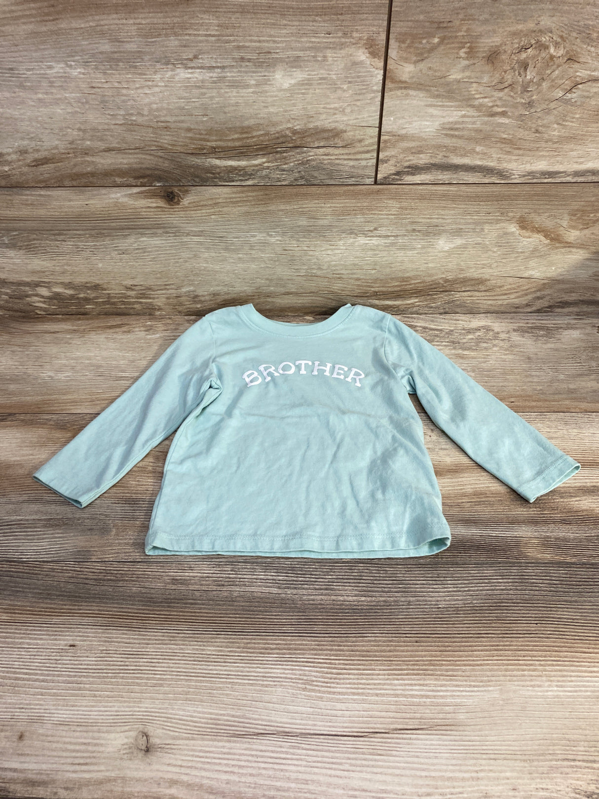 Cat & Jack Long Sleeve Brother Shirt Green sz 2T