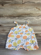 Fruit Print Gauze Shortie Romper White sz 0-3m