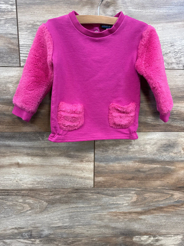Andy & Evan Plush Sweatshirt Pink sz 12-18m - Me n Mommy To Be