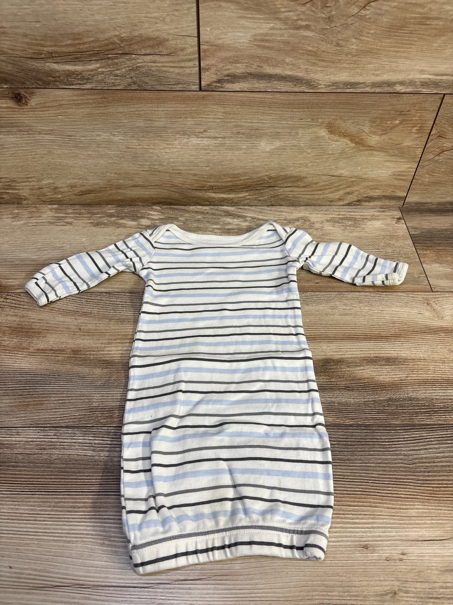 Hudson Baby Striped Sleep Gown White sz Newborn
