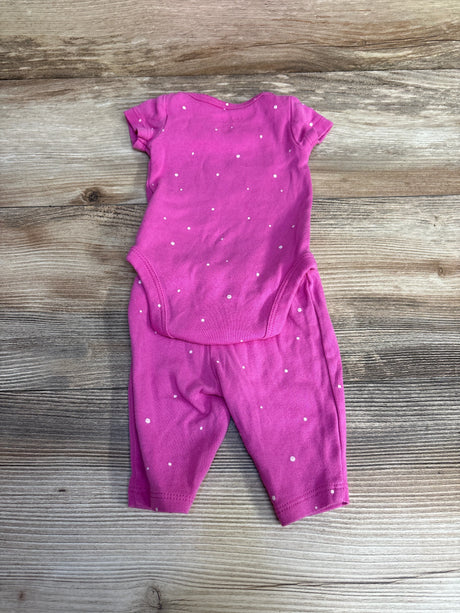 Just One You 2pc Polka Dot Bodysuit & Pants Pink sz Newborn - Me n Mommy To Be