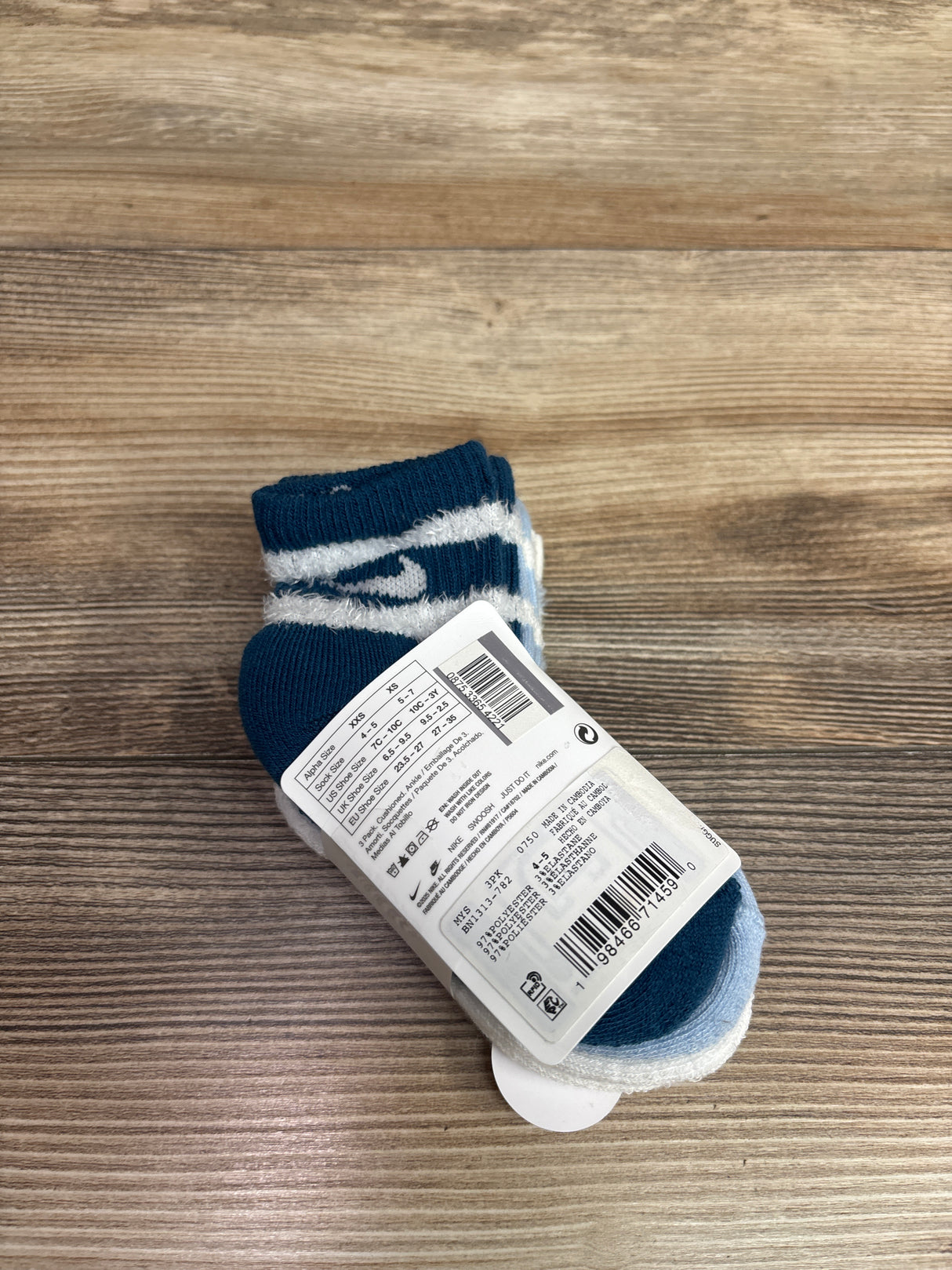 NEW Nike 3pk Cushioned Ankle Socks sz 7-10c