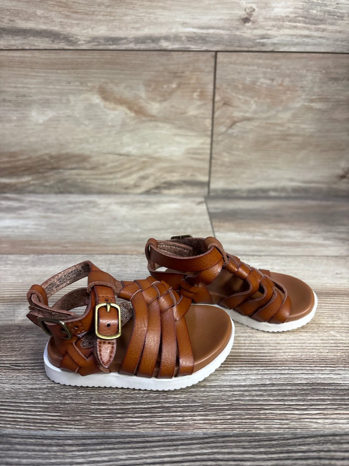Wonder Nation Braided Gladiator Sandals Brown sz 2c