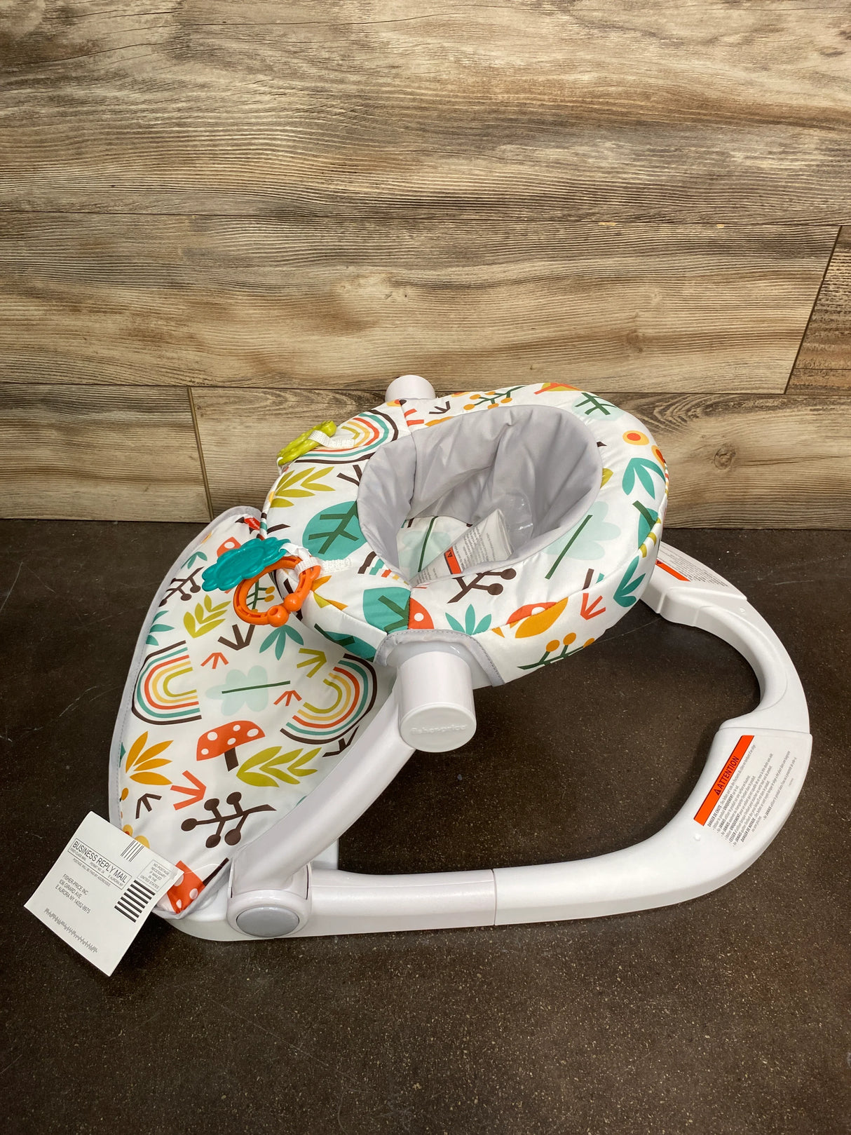 NEW Fisher Price Sit-Me-Up Floor Seat in Rainbow Showers