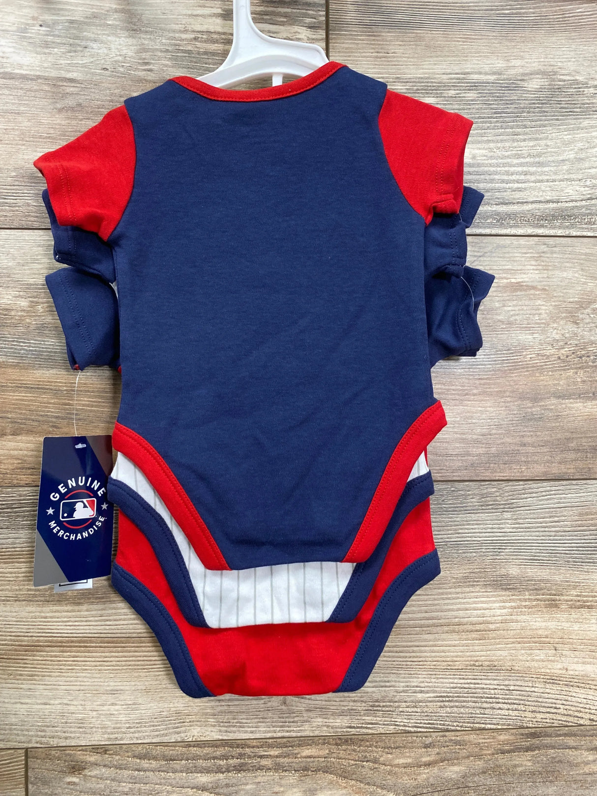 NEW Genuine Merchandise 3pk Atlanta Braves Bodysuits Red sz 0-3m