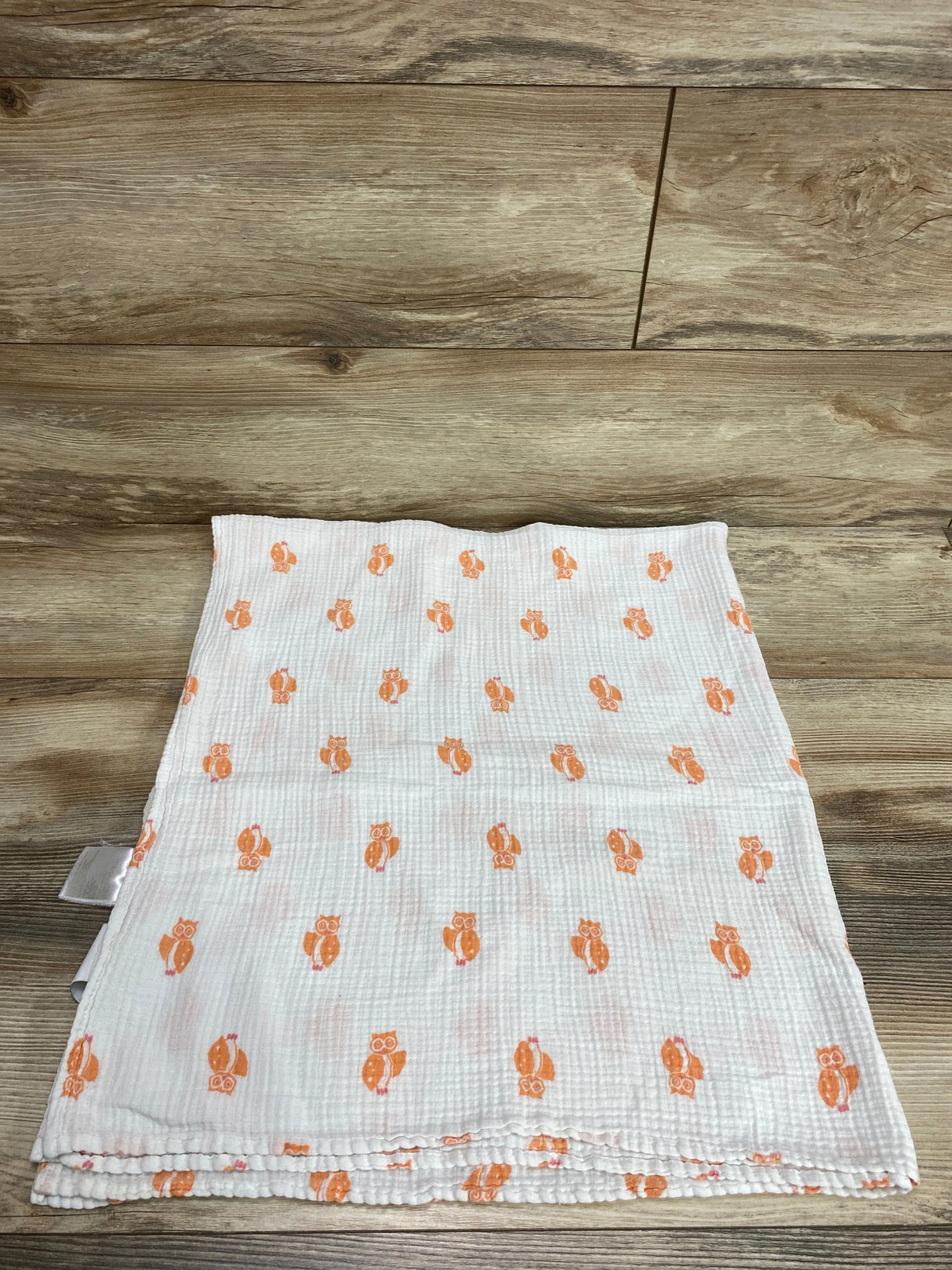 Aden + Amais Muslin Owl Swaddle Blanket White