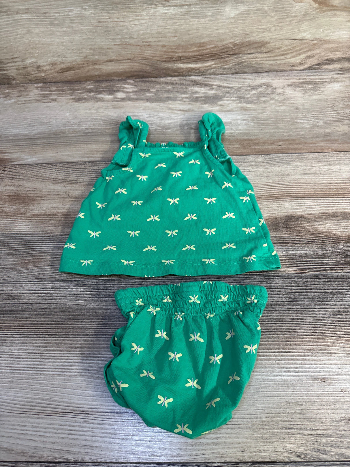Carter's 2pc Butterfly Tank Top & Bloomers Set Green sz 3m