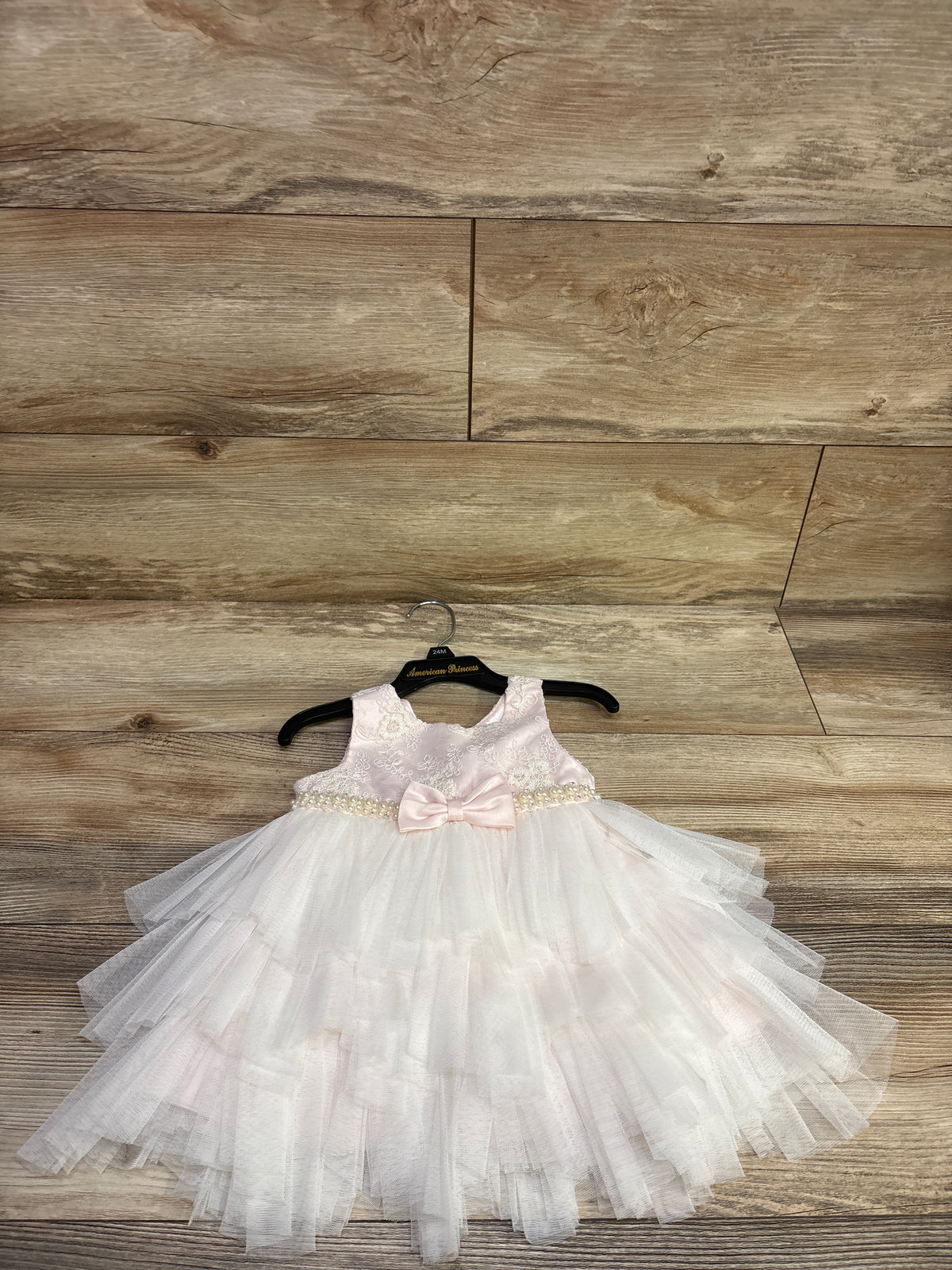 NEW American Princess 2pc Layered Tulle Dress & Bloomers Pink sz 24m